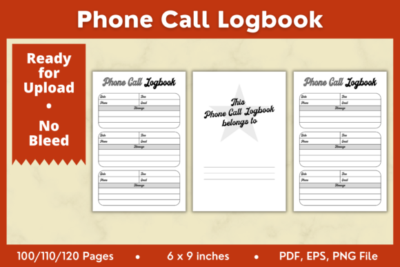 Efficiently Manage Your Calls with a Phone Call Logbook KDP Interior 6x9in