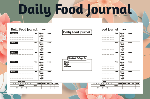 Enhancing Wellness and Productivity with the Daily Food Journal - KDP Interior