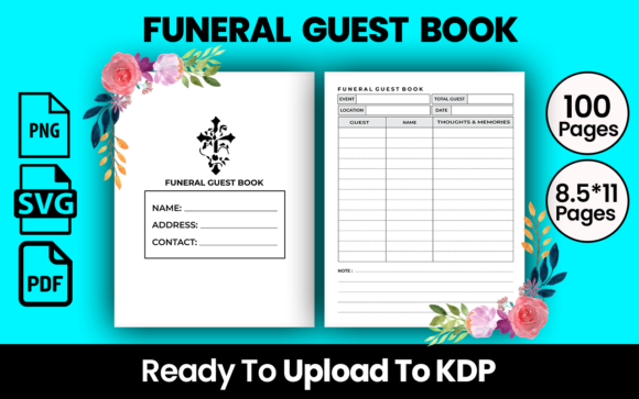 Essential Funeral Guest Book for Memorial Services