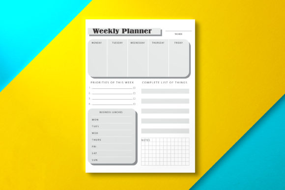Maximizing Productivity with the Weekly Planner, KDP Interior