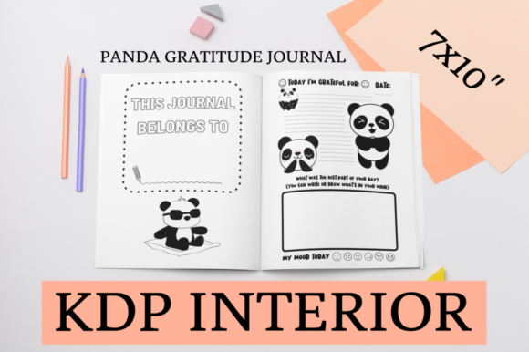 Panda Gratitude Journal KDP Interior
