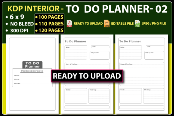 Streamline Your Productivity with To Do Planner – KDP INTERIOR - 2