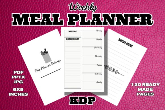 Streamline Your Week with the KDP Weekly Meal Planner Interior