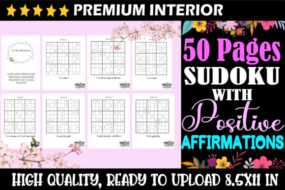 Sudoku with Positive Affirmations Bundle: A Unique Way to Boost Mood and Self-Love