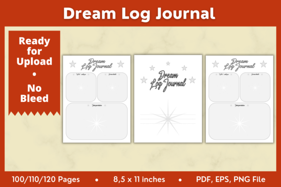 Unlock Your Creativity with the Dream Log Journal KDP Interior 8,5x11in